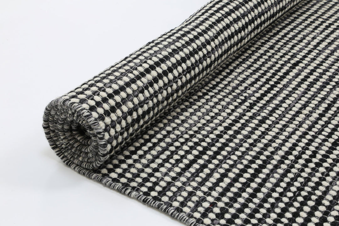 Nordic Charcoal Reversible Wool Rug