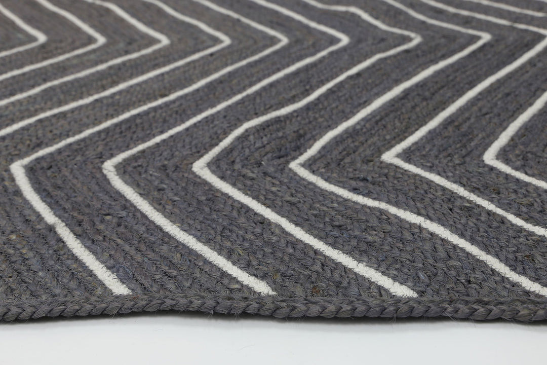 Artisan Grey Natural Chevron Rug