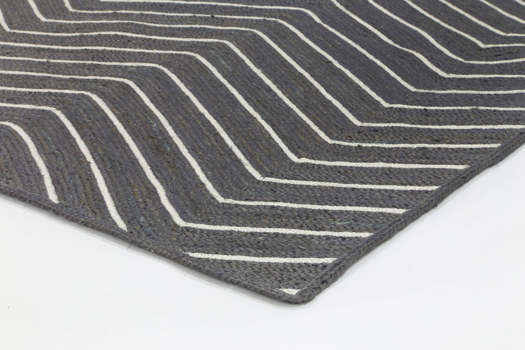 Artisan Grey Natural Chevron Rug