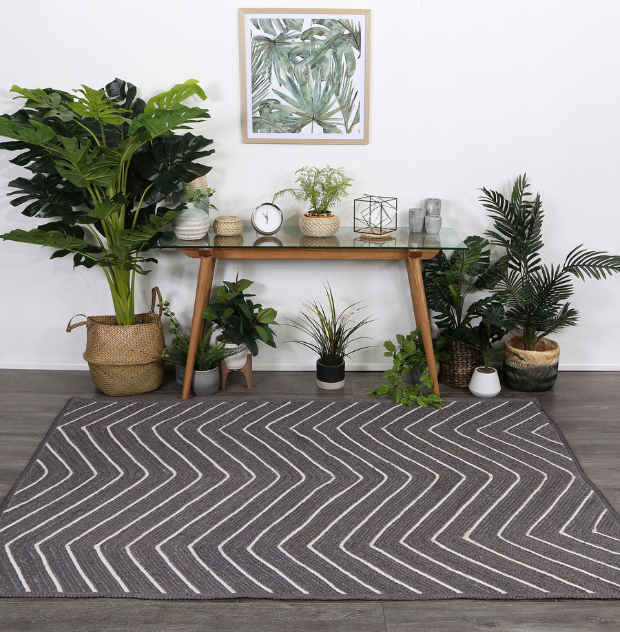 Artisan Grey Natural Chevron Rug – Rugs N More