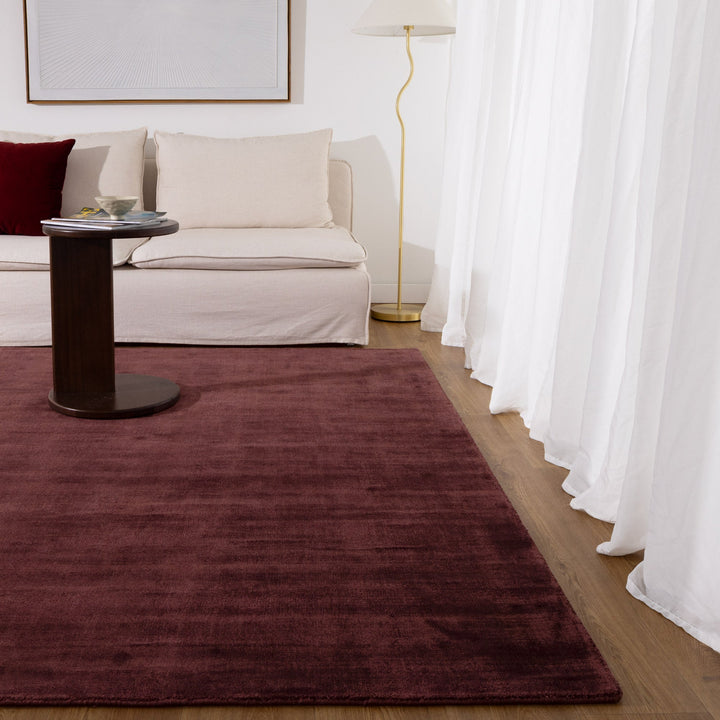 Reverie Modern Minimal Chocolate Cherry Rug