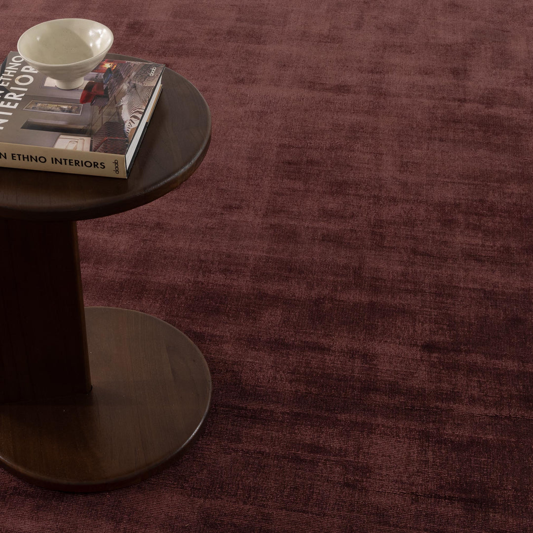 Reverie Modern Minimal Chocolate Cherry Rug