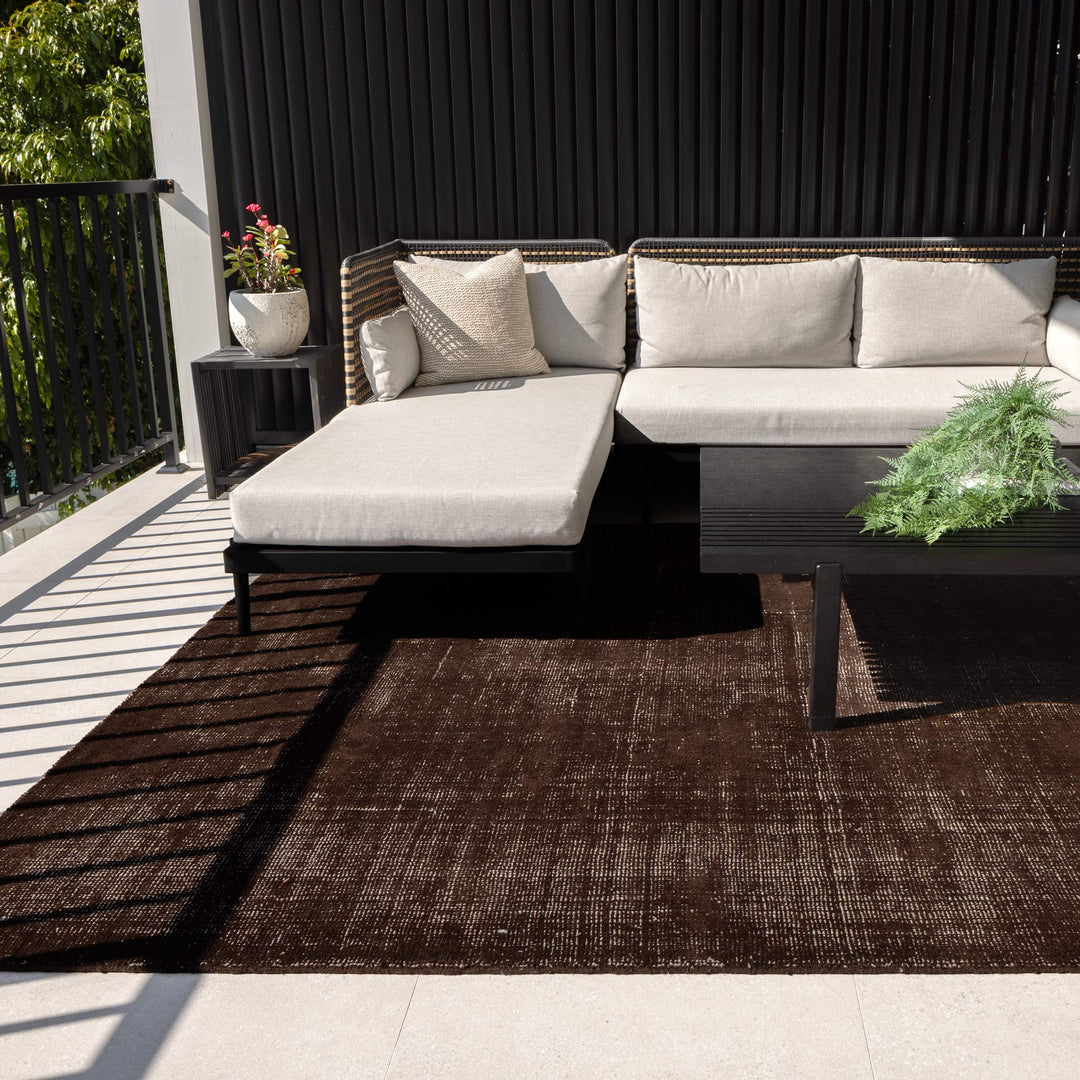 Harbour Chocolate Brown Indoor Outdoor Rug