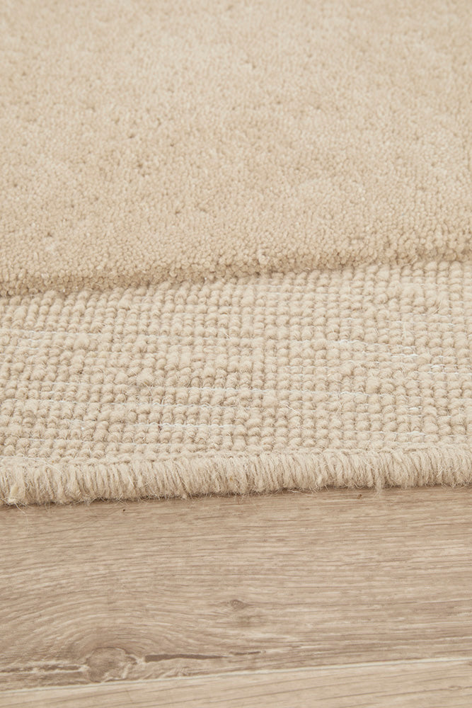 Cleo Organic Curved Shaped Beige Rug