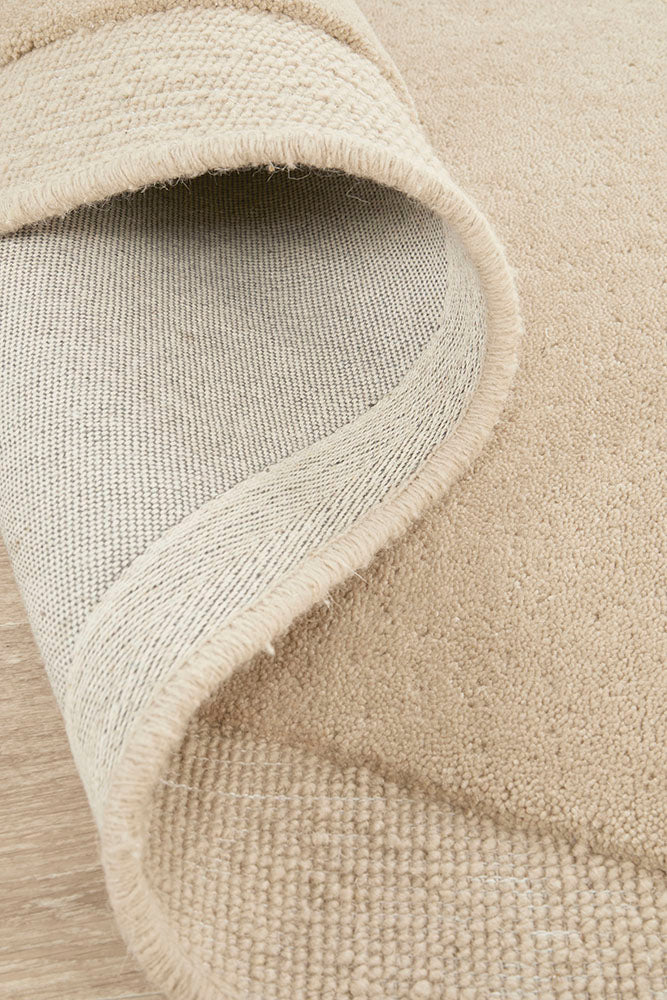 Cleo Organic Curved Shaped Beige Rug