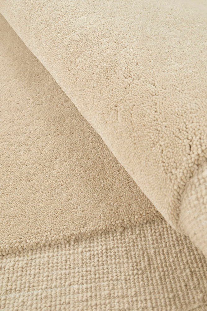 Cleo Organic Curved Shaped Beige Rug