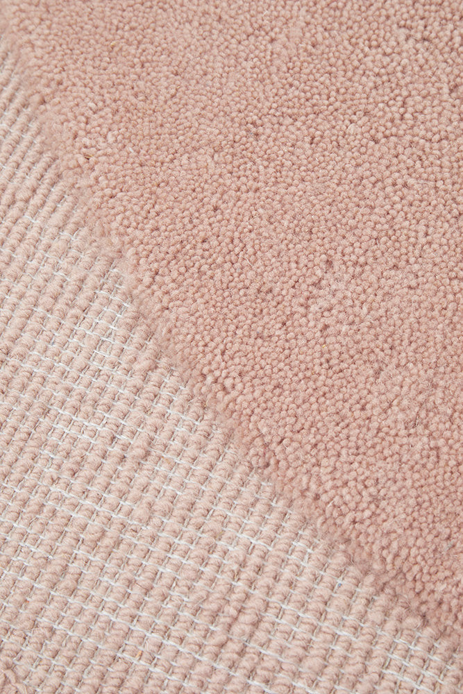 Cleo Organic Curved Shaped Blush Pink Rug