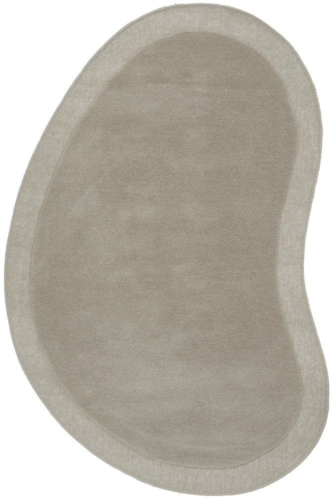 Cleo Organic Curved Shaped Latte Beige Rug