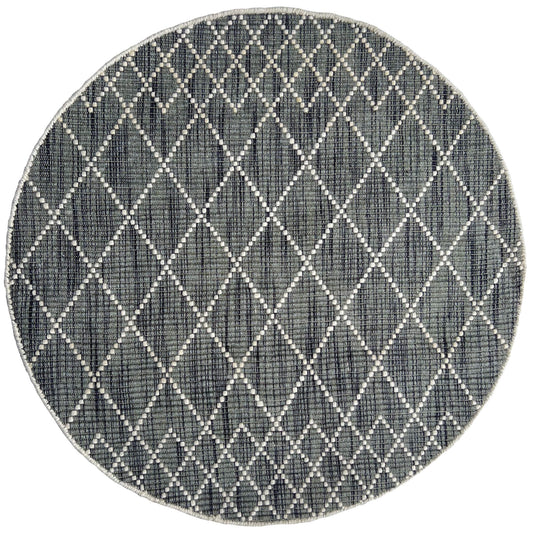 Argyle Dark Grey Round