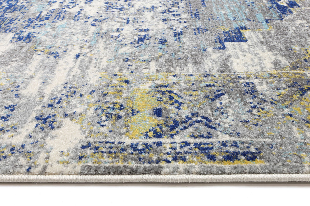 Delicate Blue Green Distressed Rug