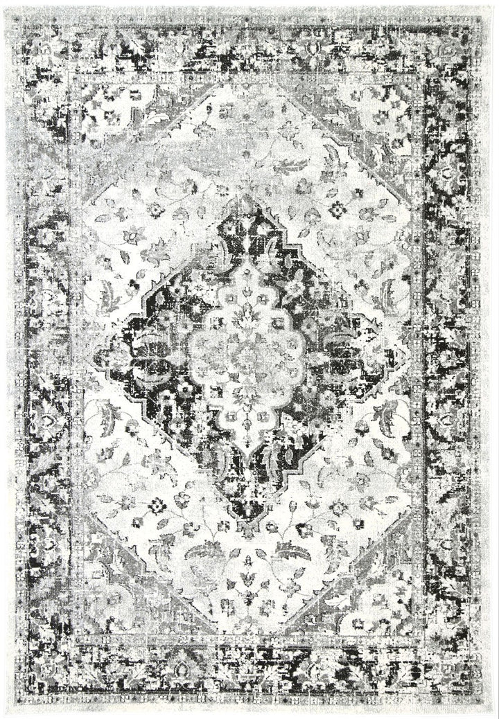 Delicate Grey Traditional Rug