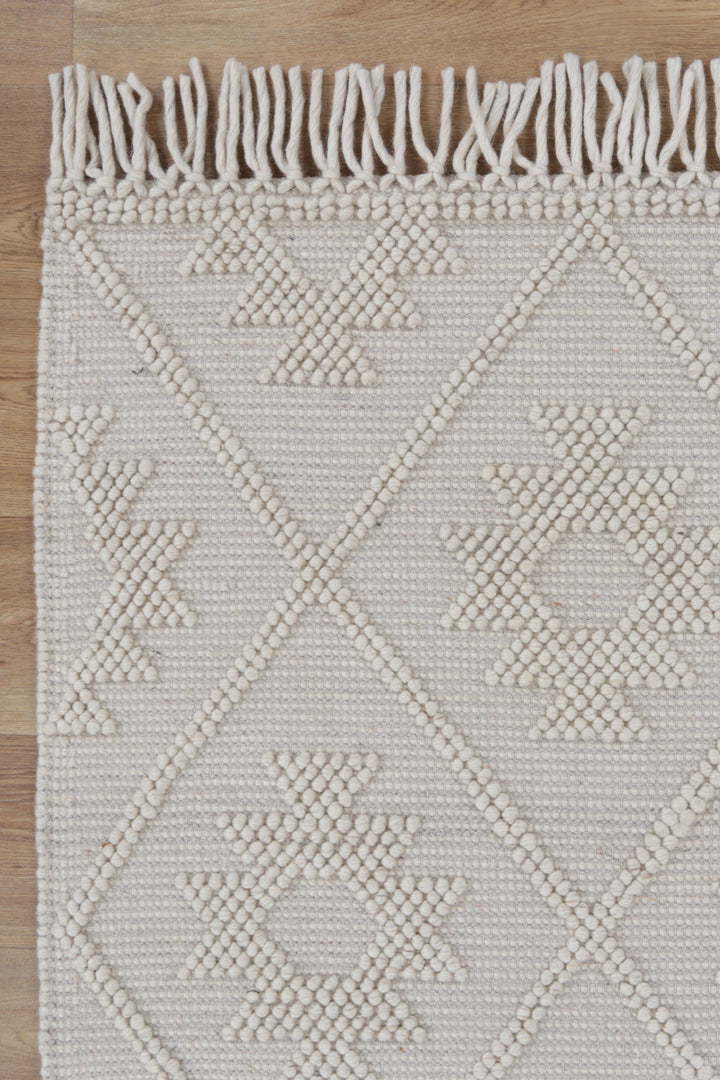 Diego Tribal Beige Wool Rug