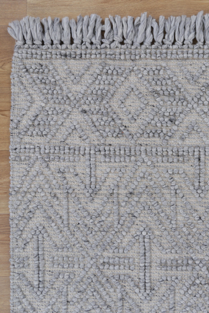 Diego Tribal Grey Wool Rug