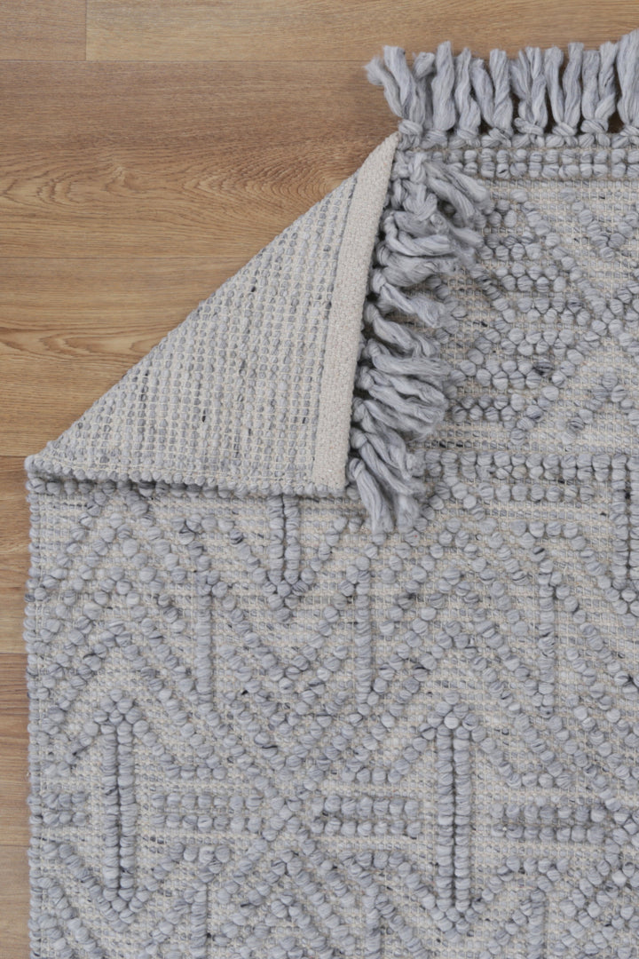 Diego Tribal Grey Wool Rug