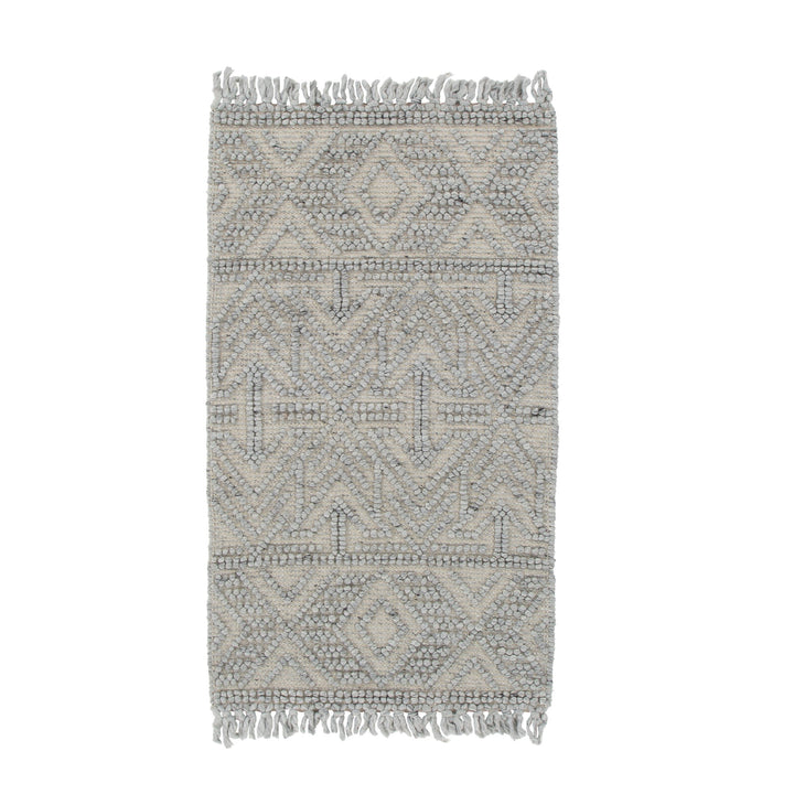 Diego Tribal Grey Wool Rug