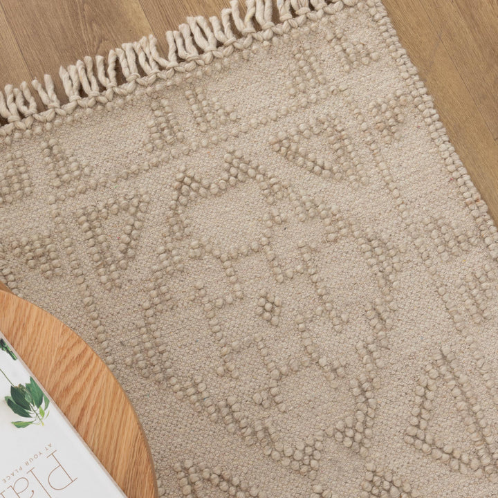 Diego Ornamental Brown Wool Rug
