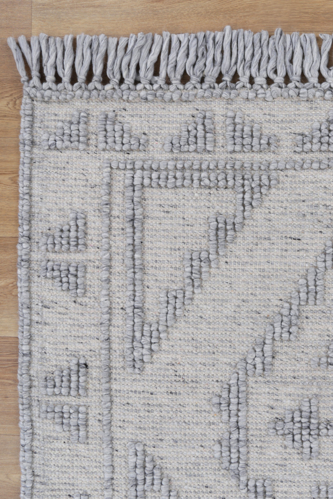 Diego Ornamental Grey Wool Rug