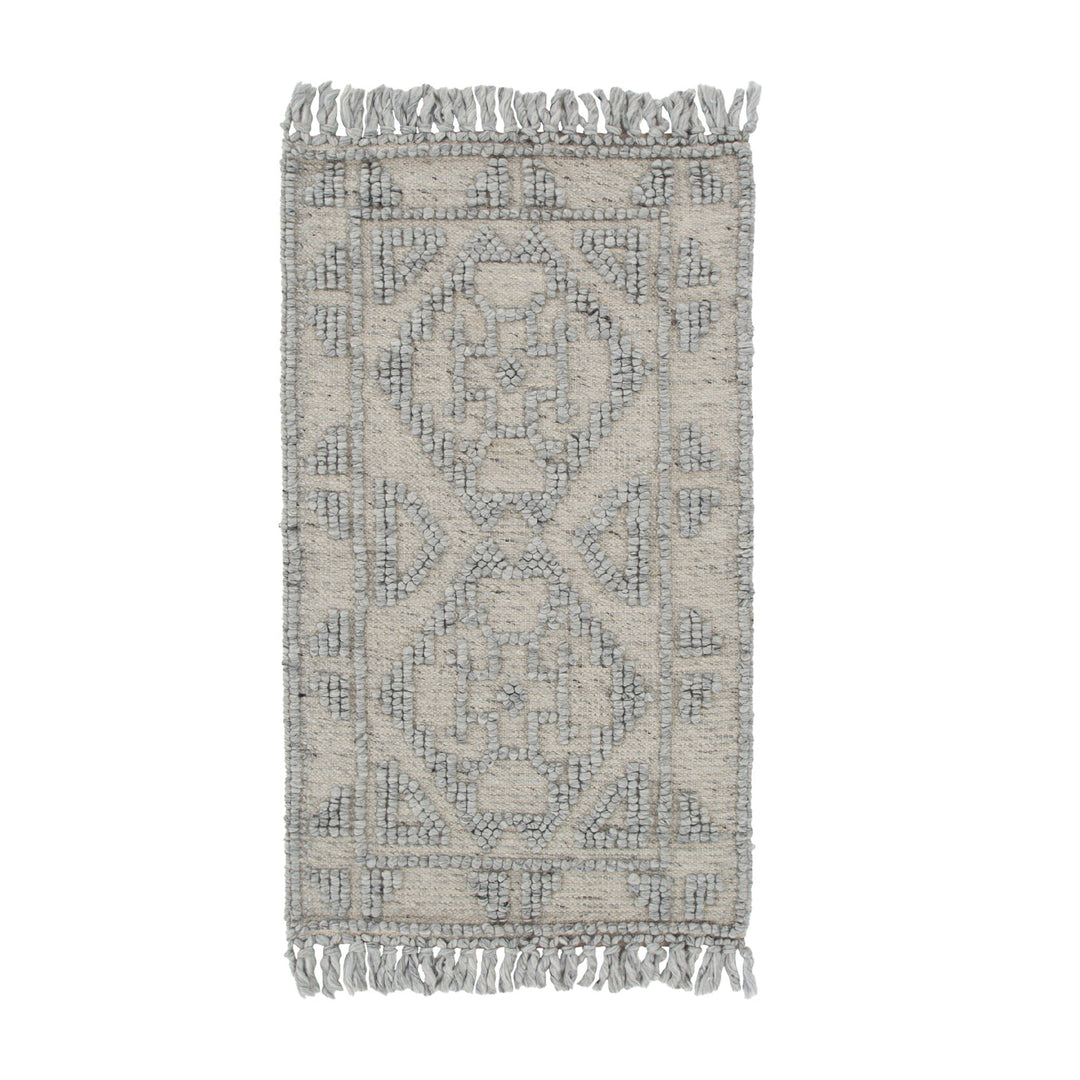 Diego Ornamental Grey Wool Rug