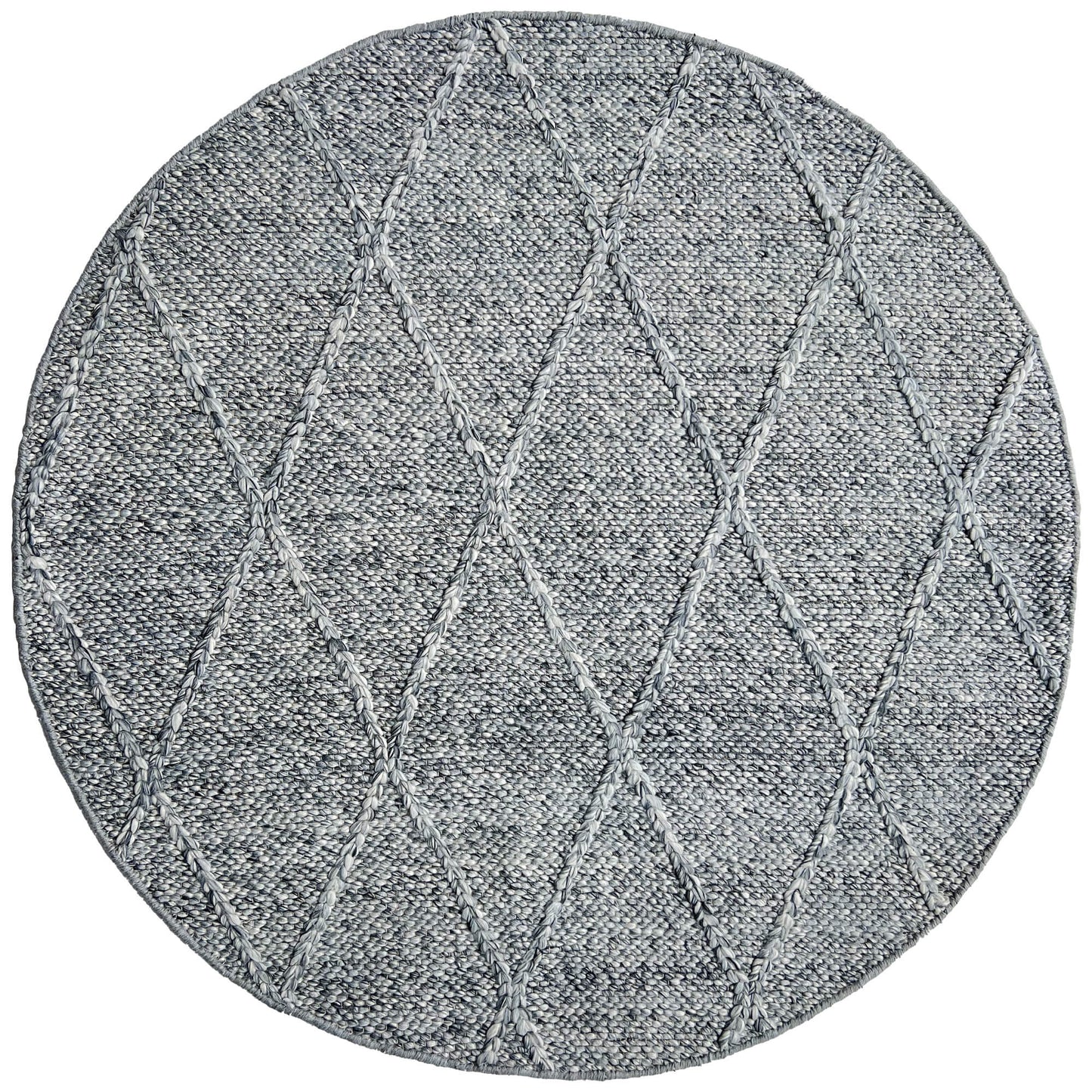 Ombre Spotted Grey Round Rug