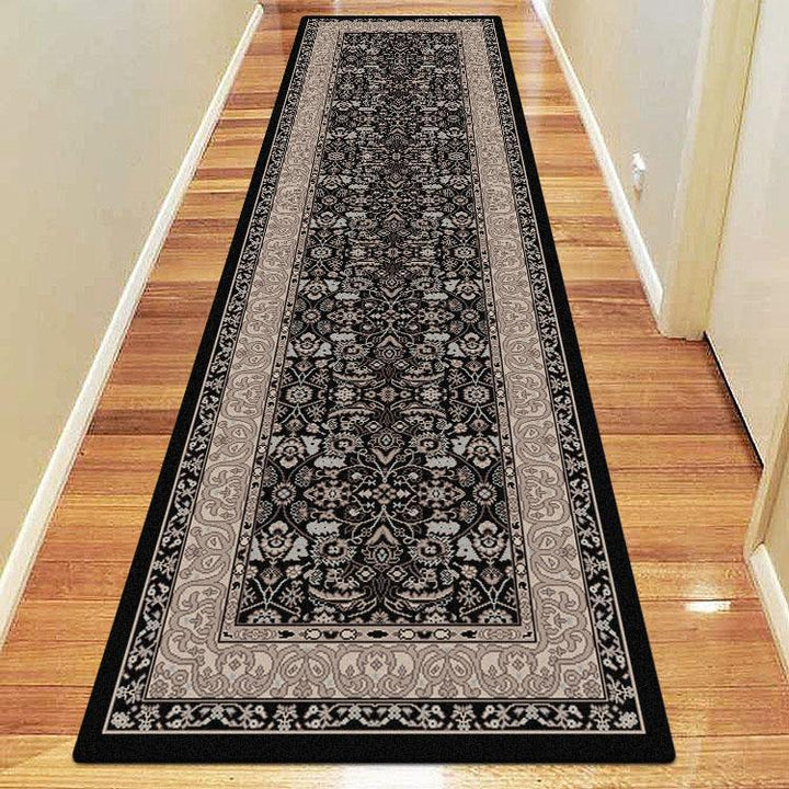 Descent 6881 Black Hallway Runner