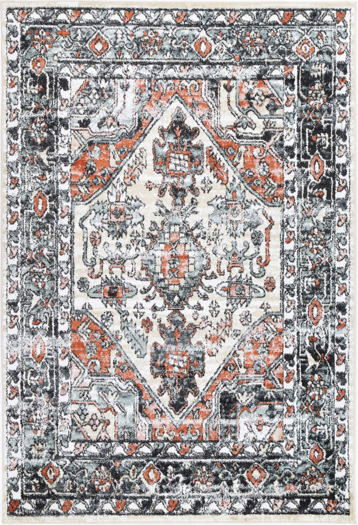 Estate Traditional Beige Black Rug