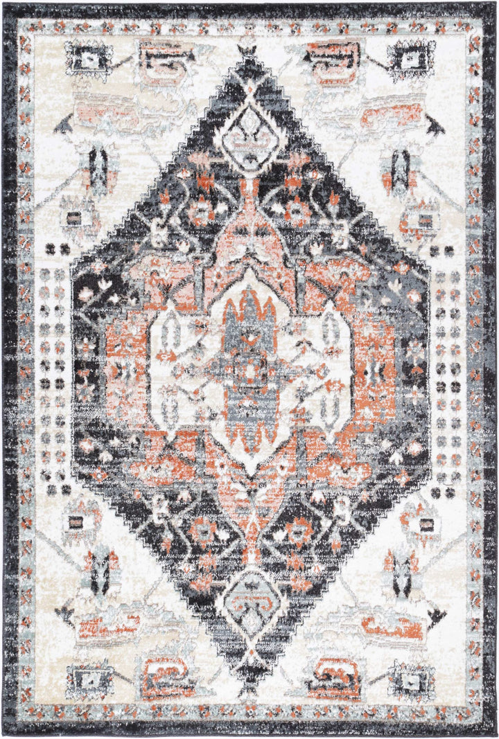 Estate Traditional Cream Black Rug