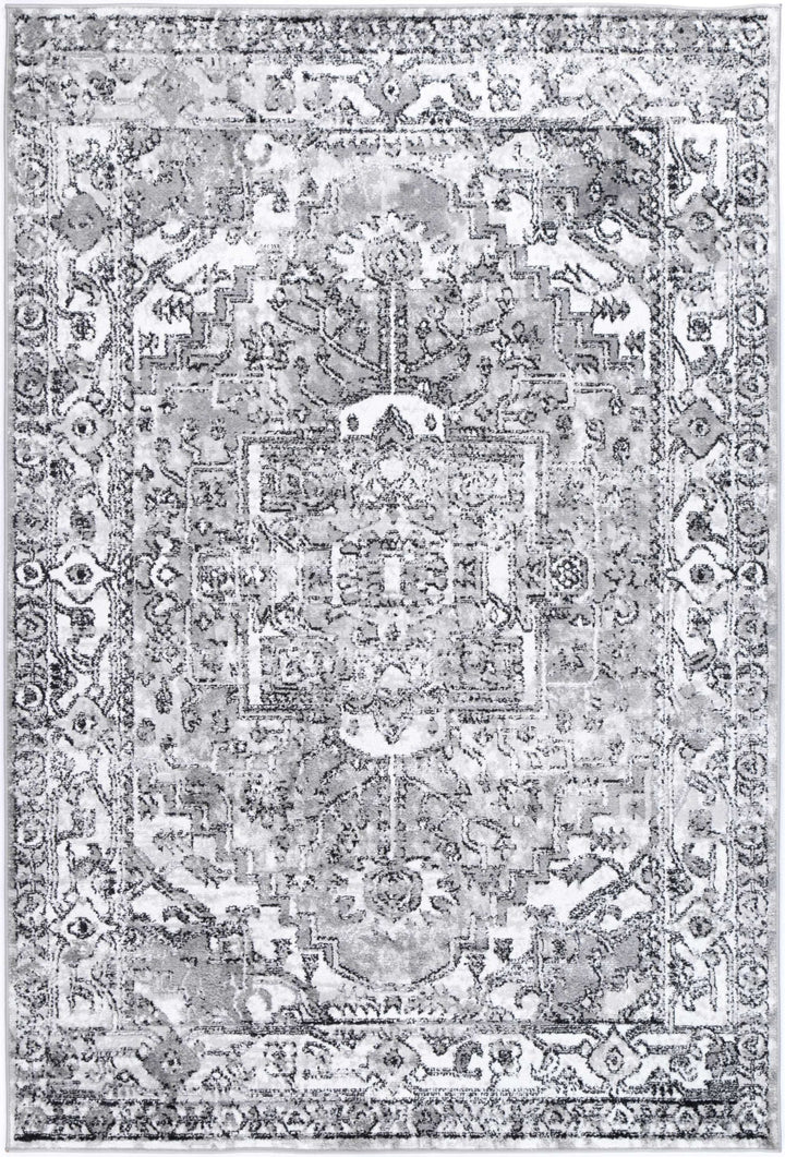 Estate Traditional Black Grey Rug