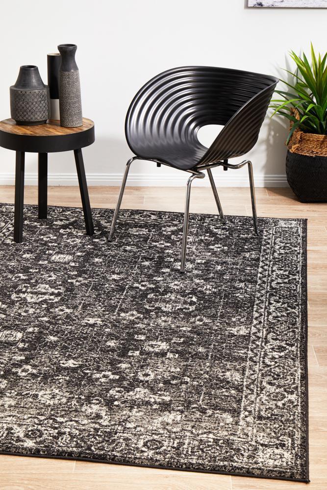 Evoke Estella Charcoal Transitional Rug