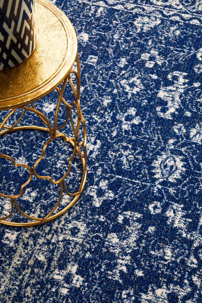 Evoke Oasis Navy Transitional Rug