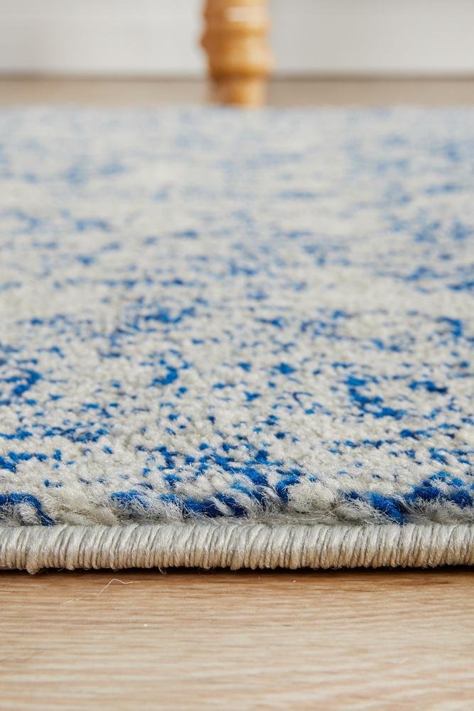 Evoke Frost Blue Transitional Runner Rug