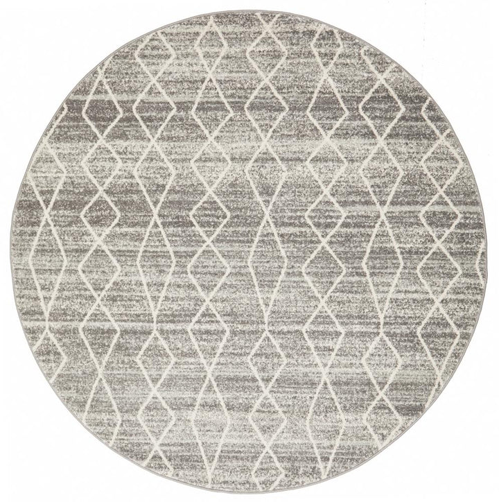 Evoke Remy Silver Transitional Round Rug