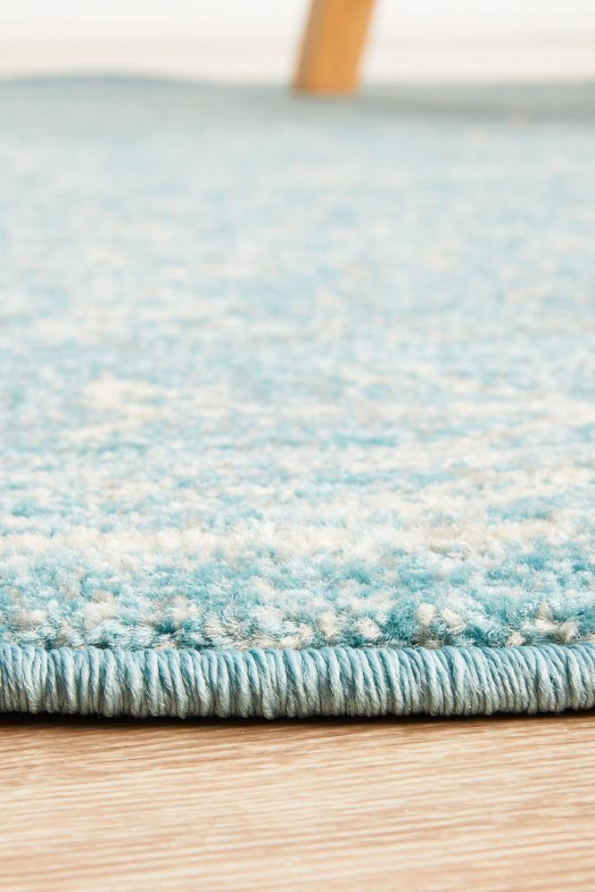 Evoke Depth Blue Transitional Round Rug