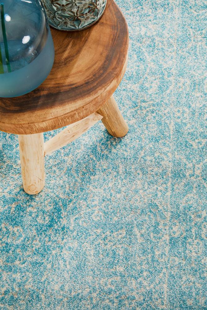 Evoke Depth Blue Transitional Runner Rug