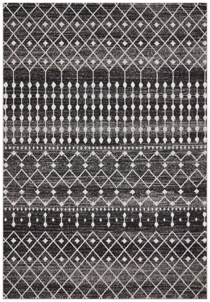 Evoke Simplicity Black Transitional Rug