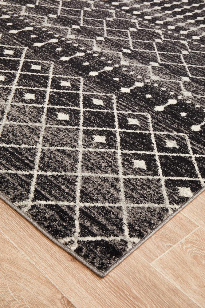 Evoke Simplicity Black Transitional Rug