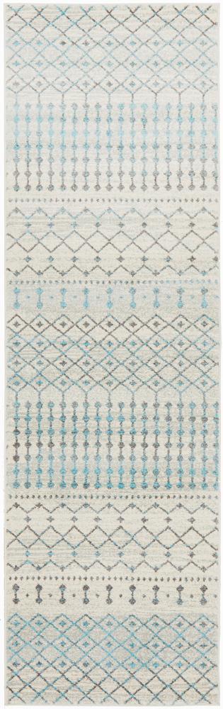 Evoke Slate White Transitional Rug