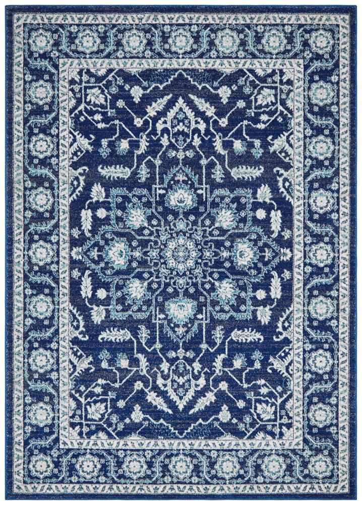 Evoke Release Navy Transitional Rug