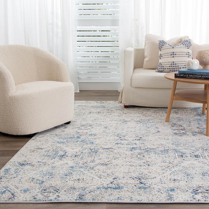 Expressions Navy Blue Ikat Rug