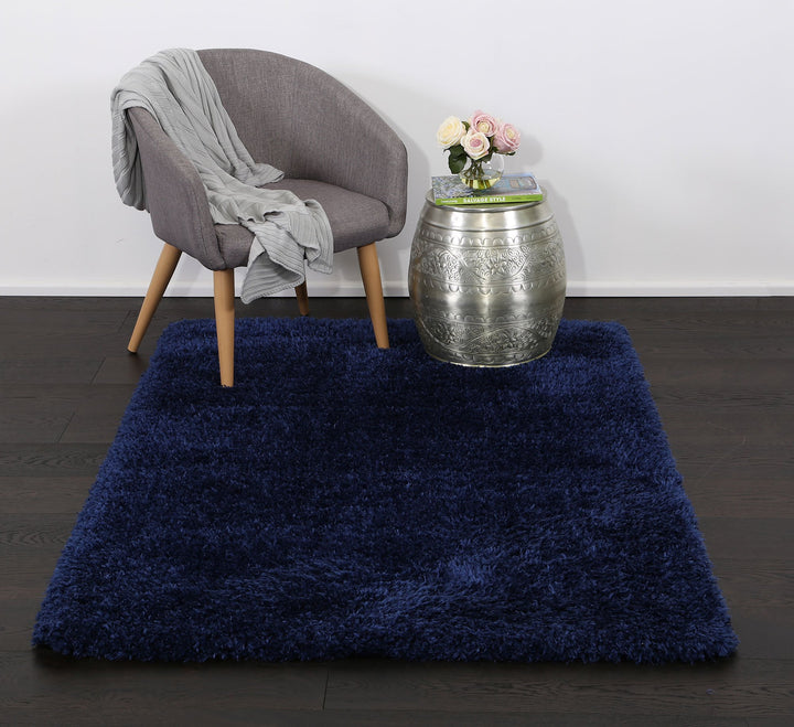 Flokati Shag Rug Navy