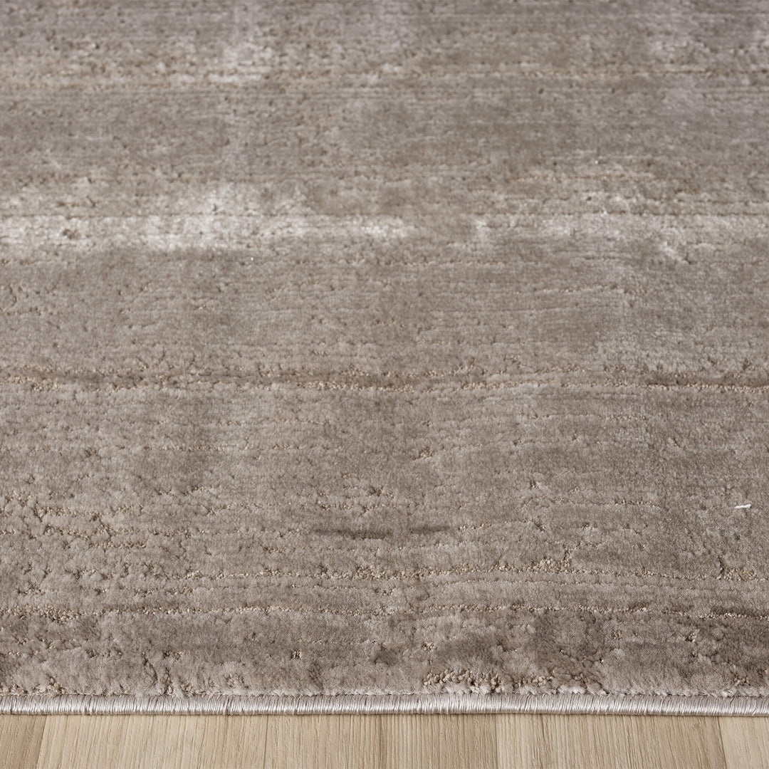 Luxe Distressed Border Beige Rug