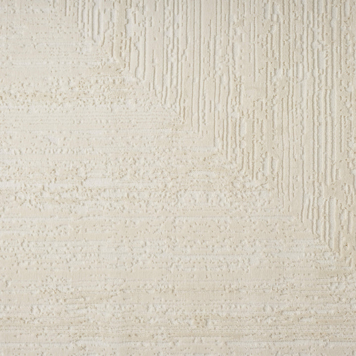 Luxe Distressed Border Warm Cream Rug