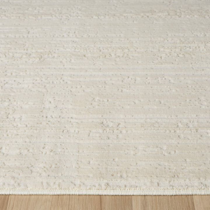 Luxe Distressed Border Warm Cream Rug