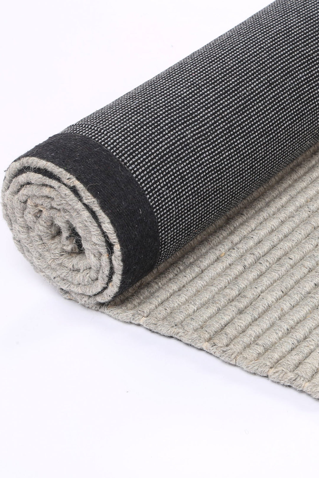 Goa Modern Wool Grey Rug Hallway Runner