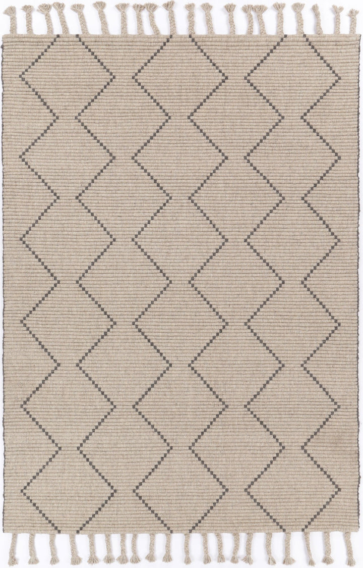 Goa Diamond Tassel Ash Rug Hallway Runner