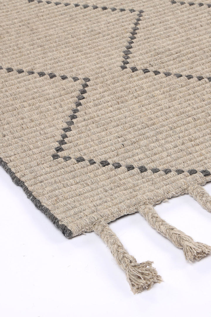 Goa Diamond Tassel Ash Rug Hallway Runner