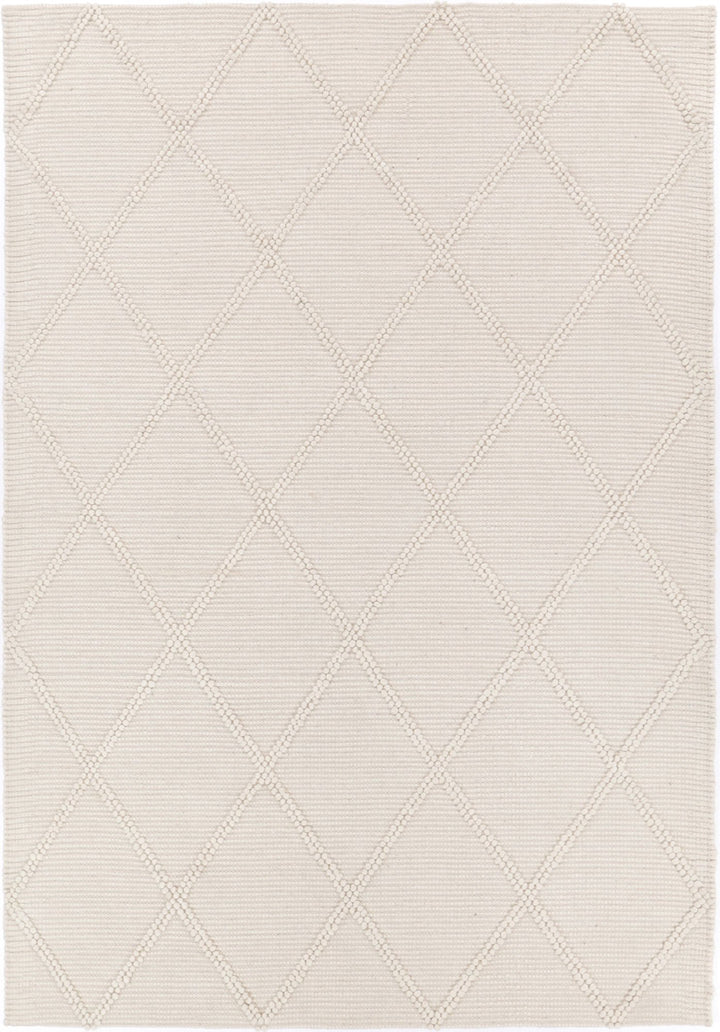 Goa Diamond Braided Cream Rug Hallway Runner