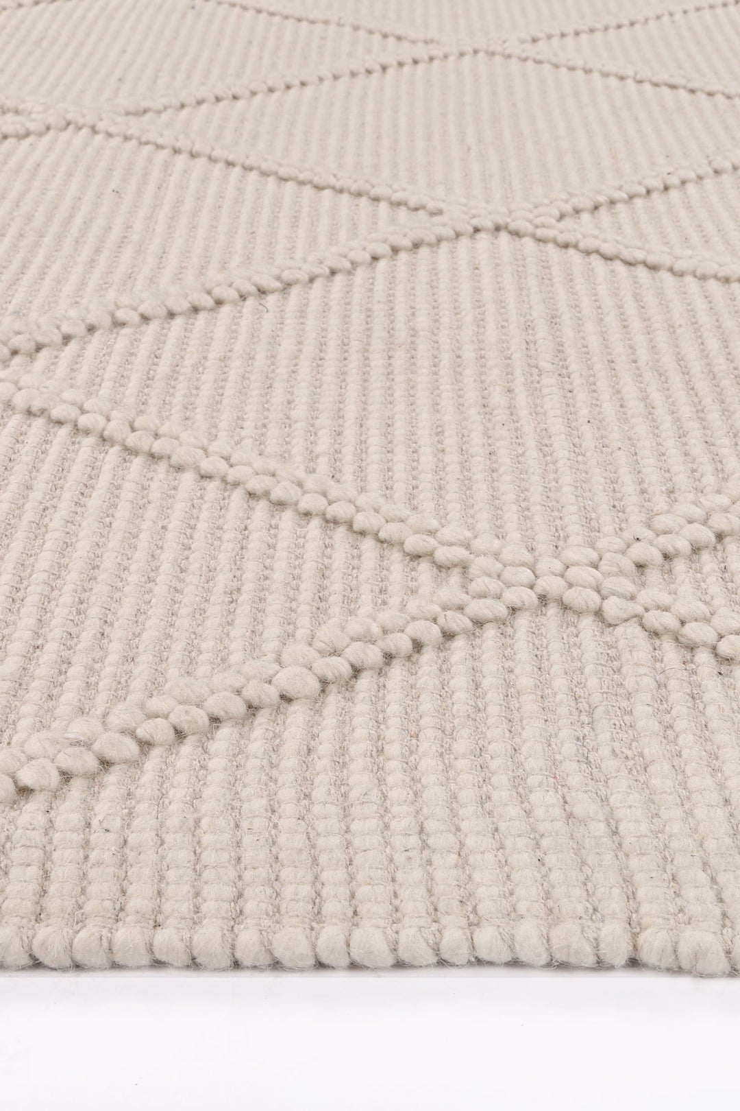 Goa Diamond Braided Cream Rug Hallway Runner