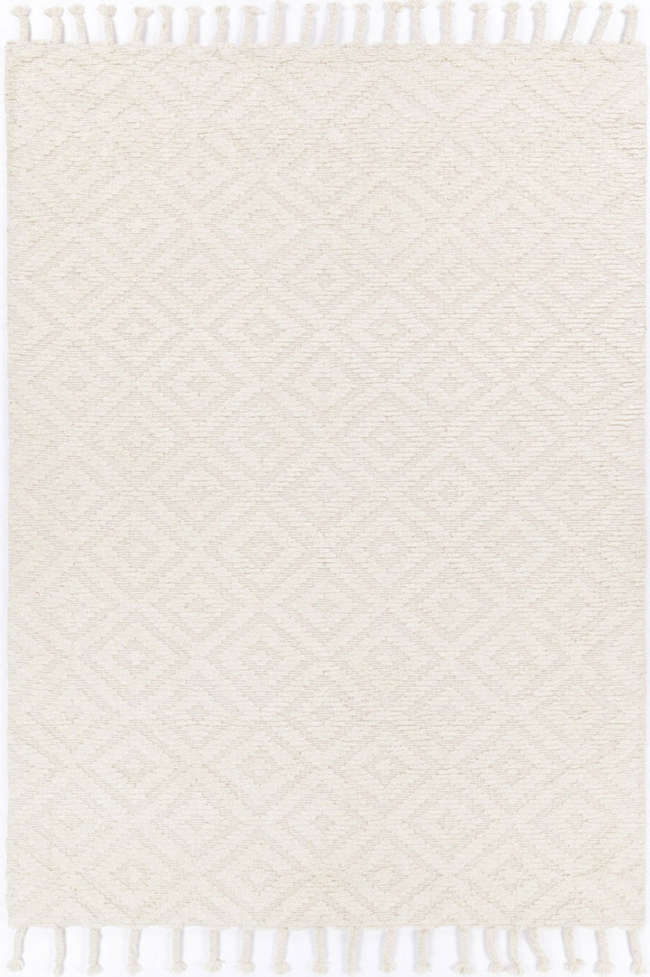 Goa Plush Diamond Cream Rug Hallway Runner