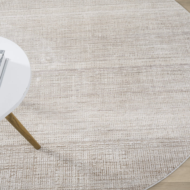 Atelier Texture Linen Weave Sand Round Rug
