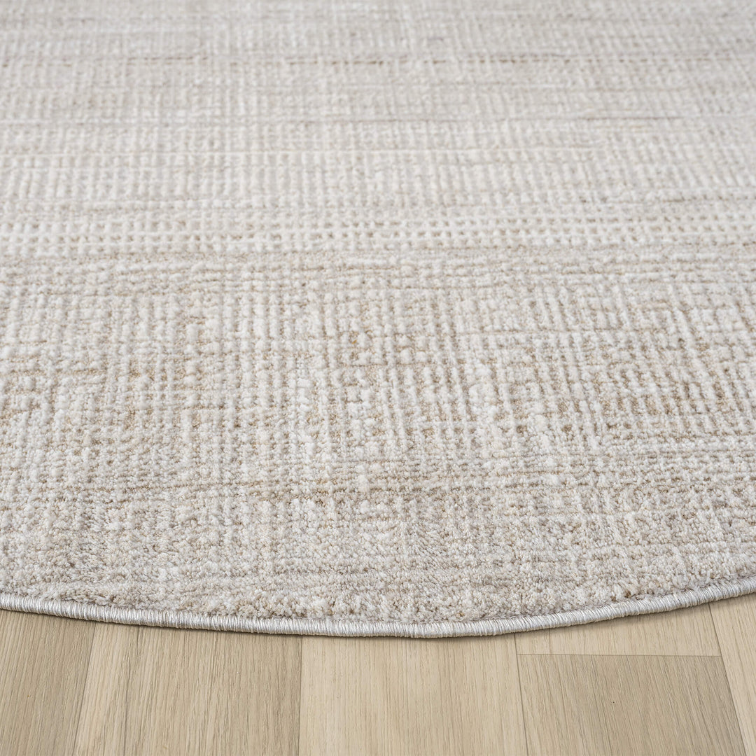 Atelier Texture Linen Weave Sand Round Rug